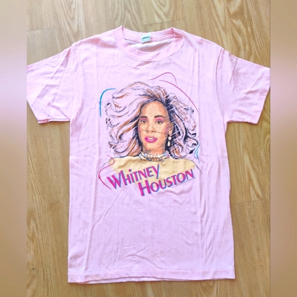 Whitney Houston 1986 Vintage Tour Promo Tee Shirt 80s Rare Large